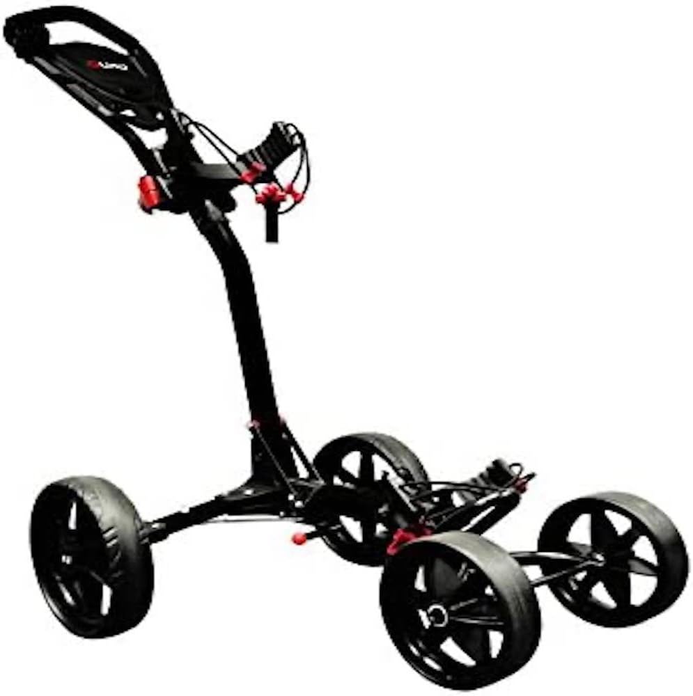 Compact Quad Golf Trolley - Black