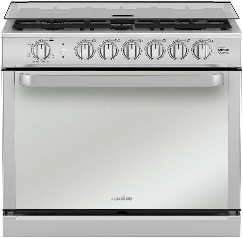 ముందు view of the Mabe MA0C80400CI0 built-in stove, showing the oven door and control panel