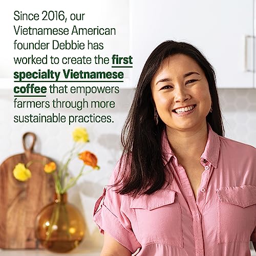 Copper Cow Coffee Premium Vietnamese Coffee: Ground Black Coffee, Woman-Owned, Gourmet, Specialty, Use For Hot Or Cold Brew, Dark Roast, Universal Grind, 24Oz Bag #TOP7