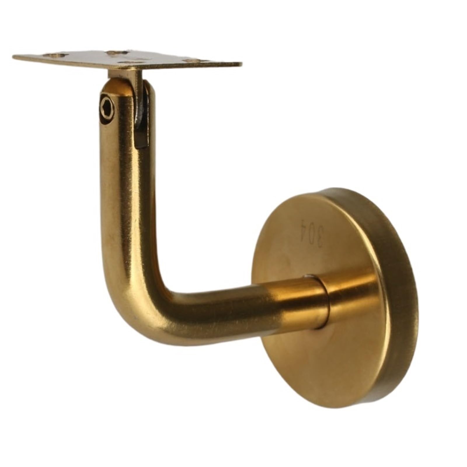 Banister Rail Brackets Gold Handrail Bannister Support Stainless Steel Stair Rail Bracket Balustrade Wall Mounted Furniture Hardware Accessories(A)