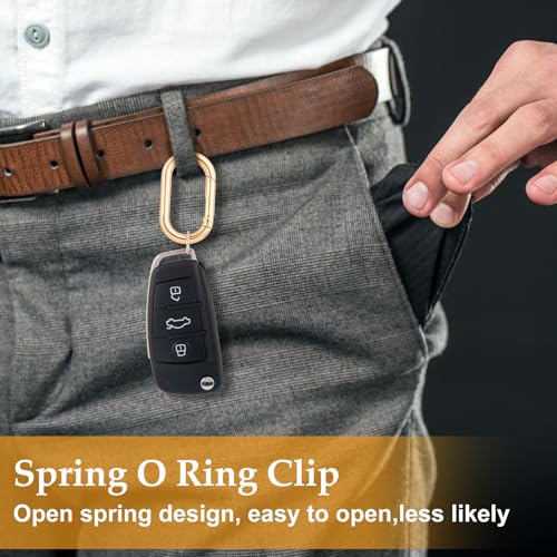 Image of Oval Spring Ring Clips, Metal Keyring Purse Clip