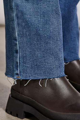 Tribal Women's Audrey Girlfriend Straight Ankle Jeans with Contrast Waistband3