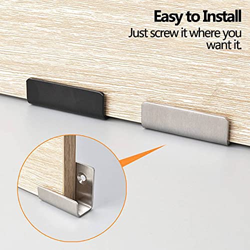 Image of Thicken Stainless Steel Tile Display Hanger Hook Fastener for Tiles Billboards Easels Photo Frames Mirrors (15 mm Silver)