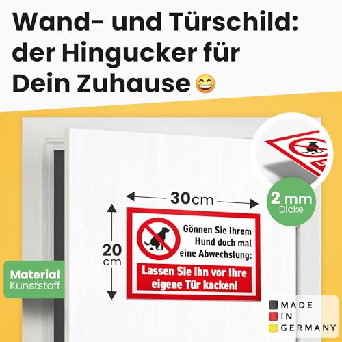 DankeDir! Gönnen Sie ihrem Hund eine Pause Kein Hundeklo Hundetoilette - Schild Hunde kacken verboten - Verbotsschild Hundeverbotsschild Verbot Hundeklo Hundekot Hundehaufen Hundekacke