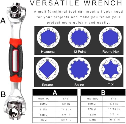 Image of Universal Socket Wrench - 48 in 1 Multifunction Socket Wrenches Tool with 360 Degree Rotating Head, Spanner Tool for Home and Car Repair