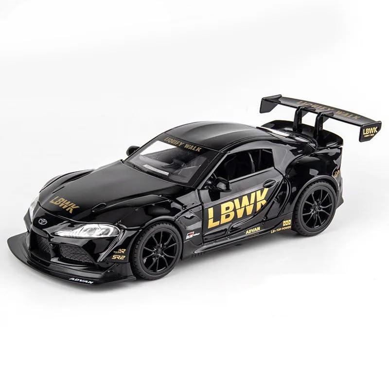 COCOBLINC 1:22 Big T Supra GR LBWK Toy Car Alloy Diecast Model Car Pull Back Vehicle Toy with Openable Doors Sound and Light Car for Kids (Black) (B0D9DPX1LY) Amazon Price History, Amazon Price Tracker