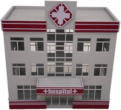 Outland Models Escala HO del edificio del hospital del centro médico moderno del paisaje del ferrocarril