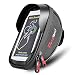 Bike Bag, Waterproof Touch Screen Bicycle Handbar Front Phone Frame Bag Holder For iPhone X 8 7 Plus 6s 6 plus 5s 5 / Samsung Galaxy s7 s6 note 7 Cellphone Below 6.0 Inch With Sun Visor