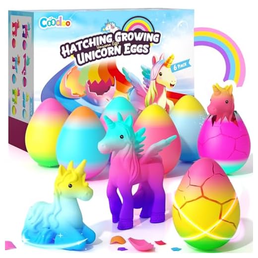 Einhorn Schlüpft Regenbogeneier für Kinder - 6 Stück Einhorn Spielzeug für Mädchen & Jungen 3-8 Jahre, Geburtstagsgeschenke, Osternest-Füller & Party-Mitschenke ab 3 4 5 6 7 8 Jahren