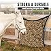 MKO SHUN 2 PCS Slow Feed Hay Net for Horses, Large Capacity Hay Bags for Horses Goats Sheep Donkey Trailer Full Day Feeding, Easy to Fill and Hang, Black, 35 x 31 Inch