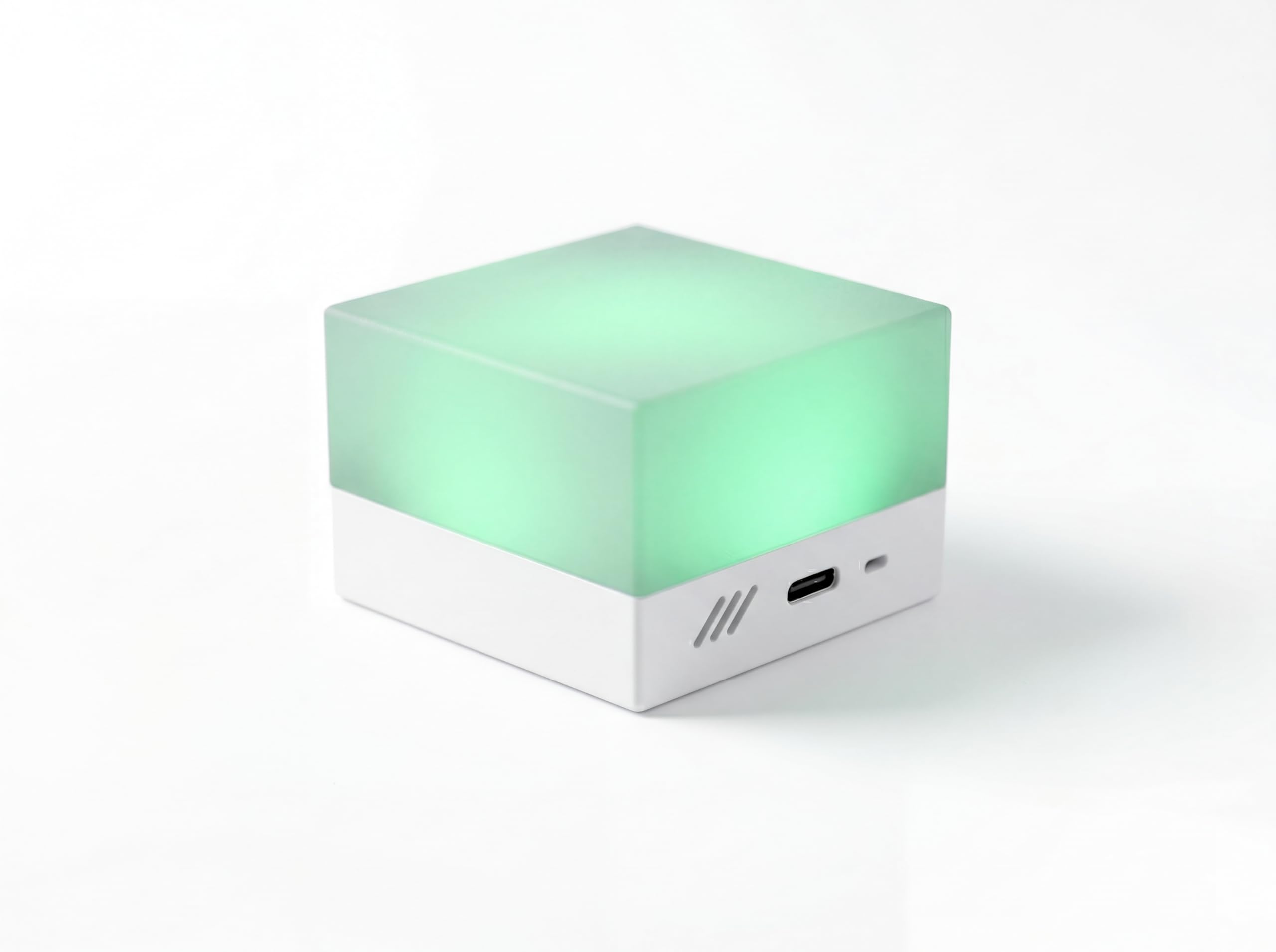 Tinysquare AirCube – Luftqualitätssensor mit Zigbee 3.0 für Home Assistant, misst CO2, VOC, Temperatur, Luftfeuchtigkeit und AQI, 100% lokal ohne Cloud, Open Source, kompakt (52 mm), USB-C