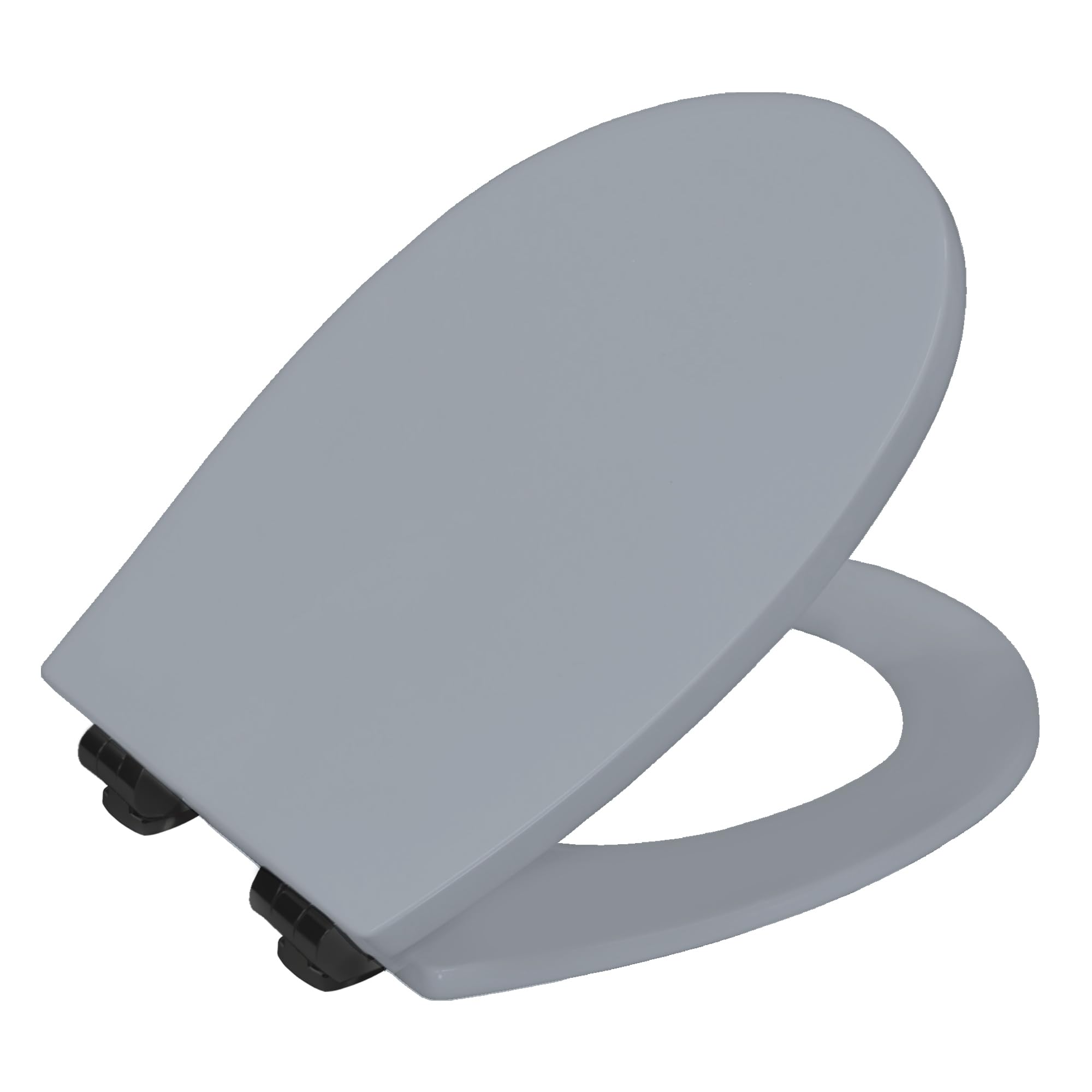 Bemis Hudson Soft Close Toilet Seat Matt Concrete Grey Moulded Wood Oval