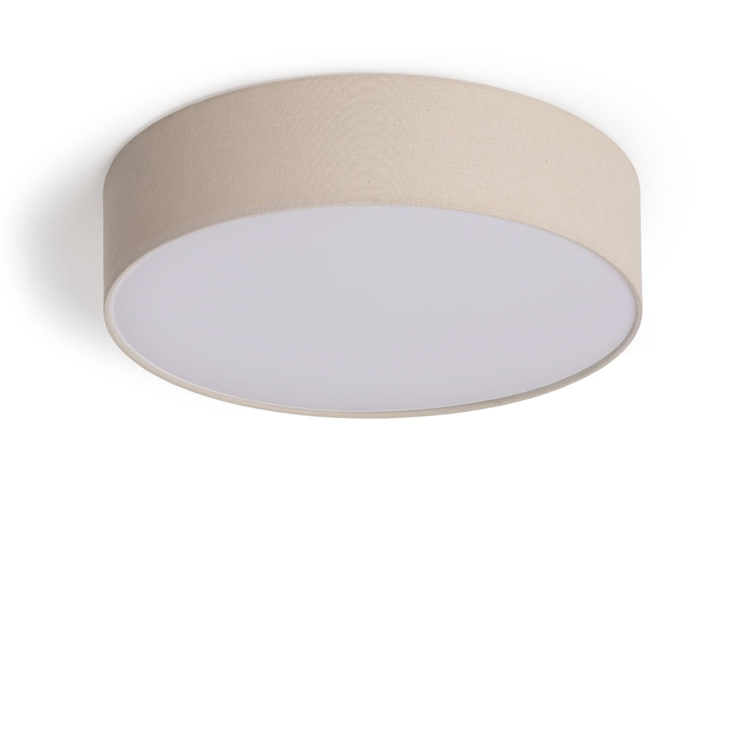 LEDKIA LIGHTING Plafón Circular Lino Ø500 mm Ranje para Cocina, Comedor, Habitación Beige