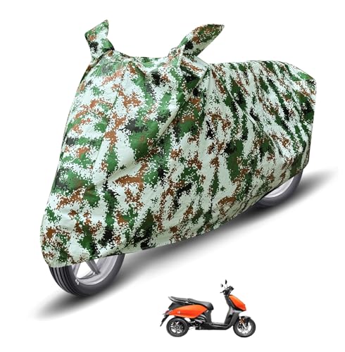 Image of Auto Hub Waterproof Scooty Cover Compatible with Vida V1 Dustproof, UV Protection Two Wheeler Scooty Vida V1 Cover - Forest