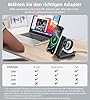 3-i-1 trådlös laddare stativ, 15 W Qi2 magsafe laddare, induktiv trådlös laddningsplatta för iPhone 16 15 14 13 12&Apple Watch Ultra 2/SE/10 9 8 7 6 5 4/AirPods Pro 4 3 2 (adapter ingår ej) #4