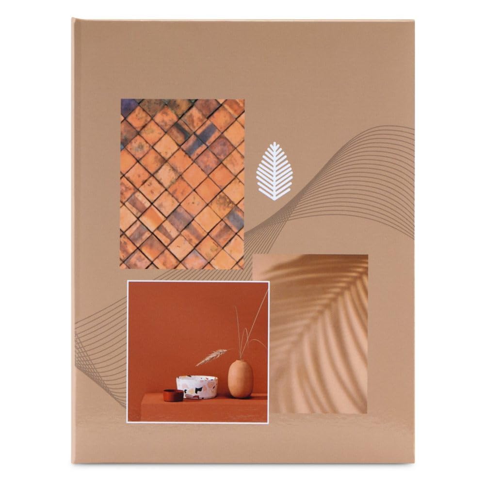Hama Minimax "Singo II" Photo Album (Format 12.5 x 16.5 cm, 100 Photos 10 x 15 cm, 100 Pages, Zen Pattern) Terracotta