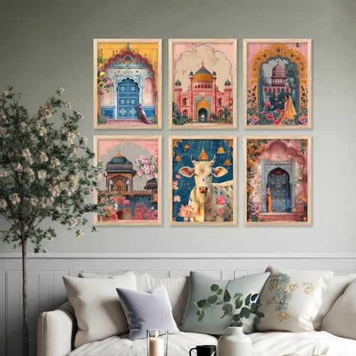 Image of kotart Madhubani Art Paintings with Frame for Home Decoration- Painting for Wall Decoration - Traditional Framed Painting for Living Room Bedroom Office Decor - (19X25 inch, C)