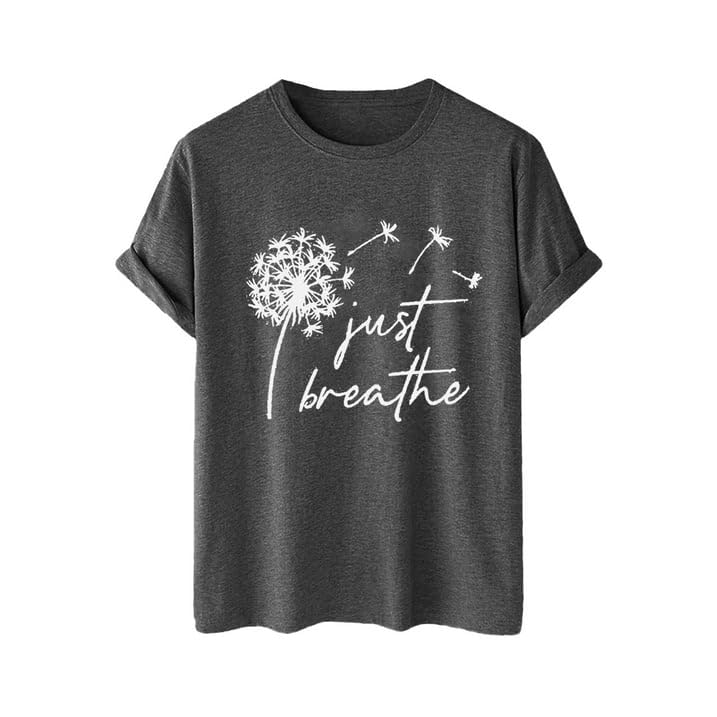 Image of Jawdrobe Women's Graphic Printed T-Shirt Soft Cotton Blend Tee for Everyday Style | Oversized Fit Half Sleeve Printed Round Neck T-Shirt for Women