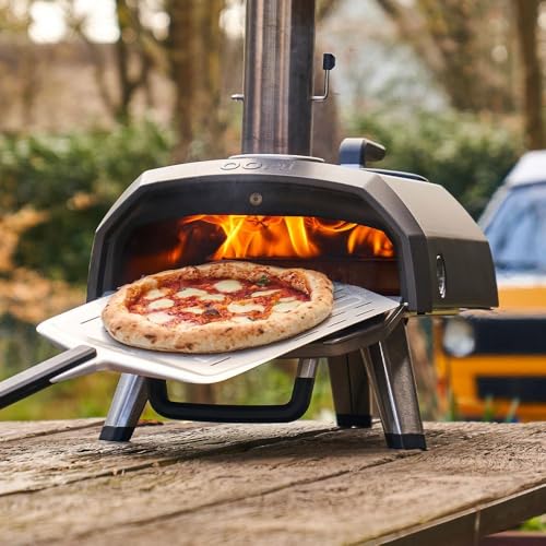 Ooni Karu 2 Multi-Fuel Outdoor Pizza Oven - Wood and Gas Outdoor Pizza Oven with Pizza Stone & Intergrated Thermometer, Pizza Oven Outdoor, Dual Fuel 12 Inch Pizza Maker, Outdoor Cooking Grill