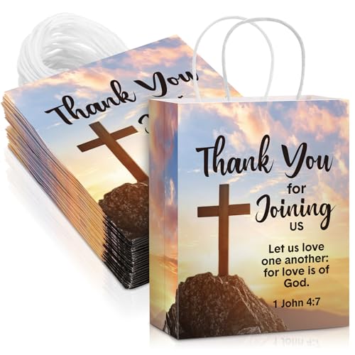 Chiisong 24 Pcs Welcome to Our Church Gift Bags Religious