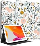 Pegmode for iPad 5th/6th Generation, for iPad Air 2nd/1st Gen, for iPad Pro 9.7 Case Women Girls Cute Folio Cover Girly Flower Floral With Pencil Holder for Apple iPad 5/6, Air 1/2, Pro 9.7 Inch - Image 1