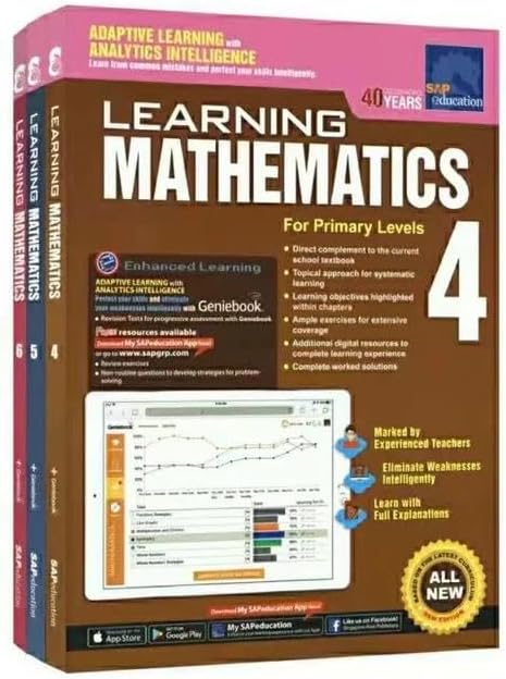 3 Pcs/Set Sap Learning Mathematics Book Grade N-K2/1-3/4-6 Children ...