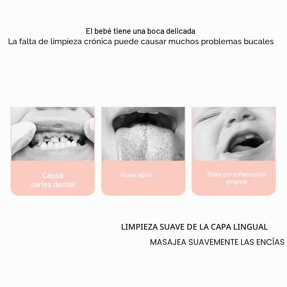Limpiador de lengua para bebé recién nacido, 30 unidades limpiador bucal para bebe, cepillo de dientes de gasa suave, cepillo de dientes para recién nacido, cuidado dental para bebés de 0 a 36 meses