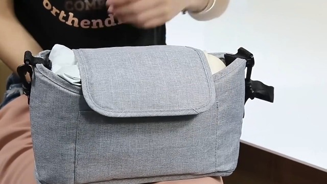 Organizer Per Passeggino SUQ - Portabicchieri, Impermeabile, Blu Navy, 25x10x15 Cm - Foto 4