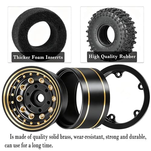RCYouHott Brass Beadlock Wheels Tires