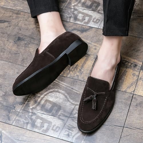 Leather Loafers for Men Suede Upper Fashion Outdoor Breathable Tenis para Hombre Designer Slip-on Shoes2