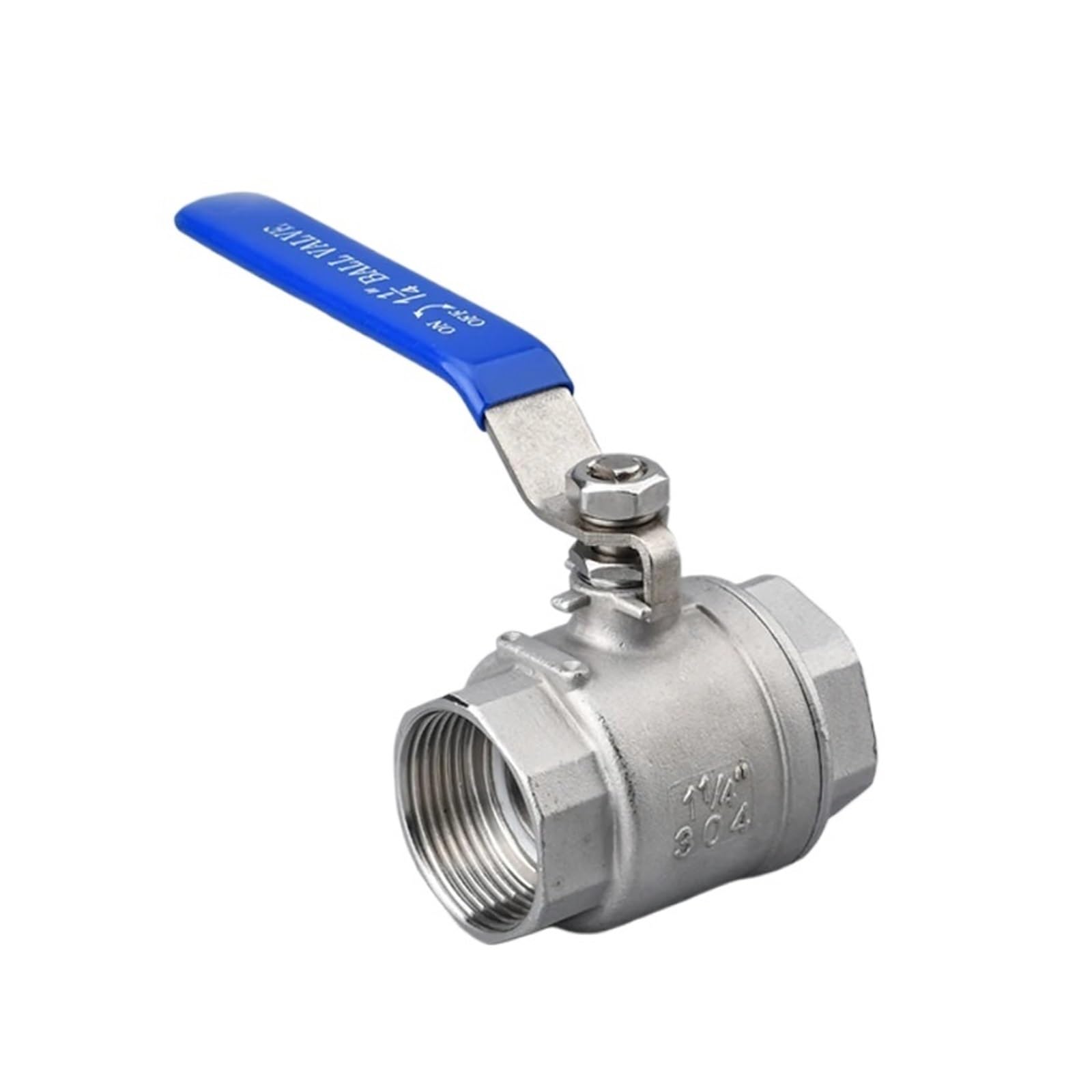 NPT 1/4" 3/8" 1/2" 3/4" 1" 1-1/4" 2" Femmina Acciaio Inossidabile SS304 Valvola a Sfera a Passaggio Completo con Maniglia in Vinile Valvole filettate(3/4")