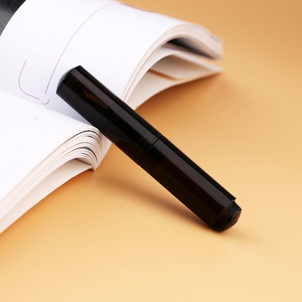 SweetSerenade Mini Stylo Plume Compte-Gouttes de Poche, Stylo à Encre D'Écriture, Plume F, Stylo à Encre Portable, Mini Stylo de Poche Transparent
