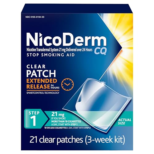 NicoDerm CQ Nicotine Patches and Support Program 21 mg Step 1 - 21 Ct