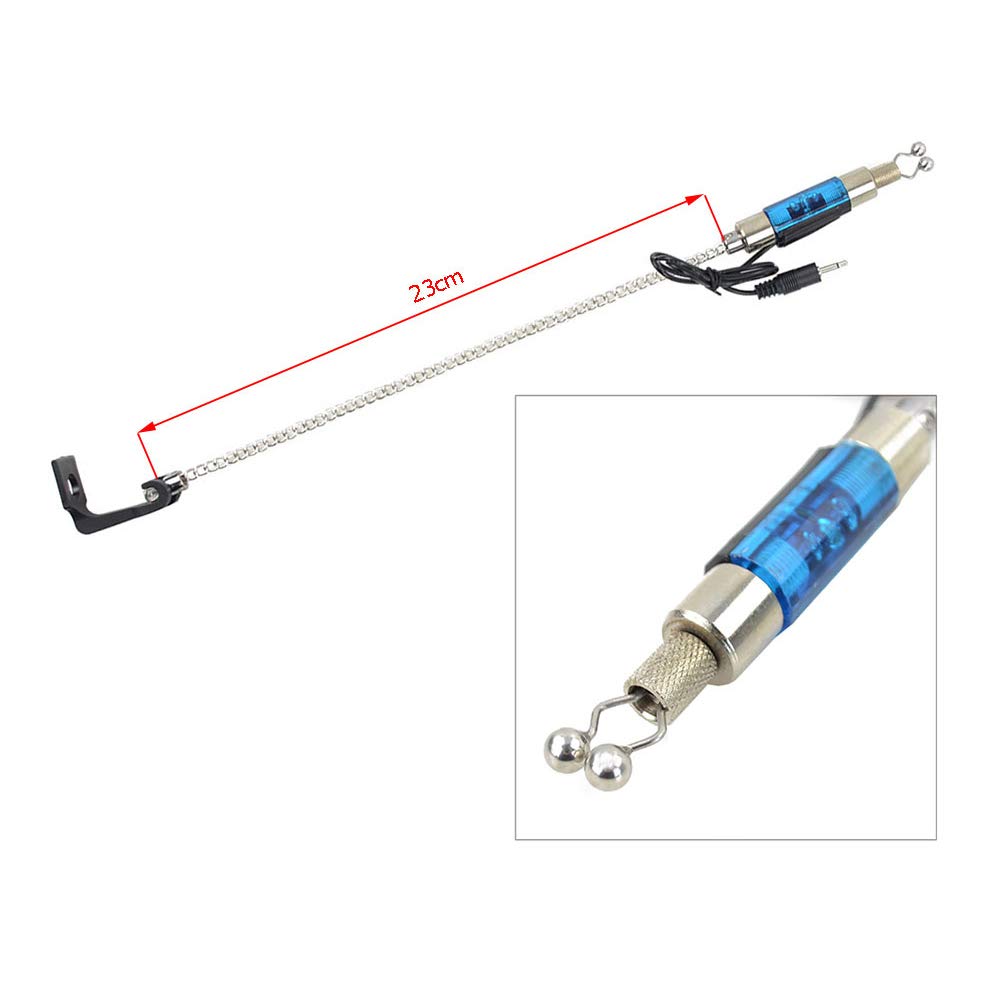 Fischerei-Bissanzeiger und LED-Swinger-Set Blaue LED-Lichtfischerei-Alarmanzeigen