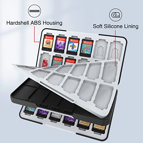 HEIYING Game Card Case for Nintendo Switch 2/ Switch OLED,Customized Pattern Portable Memory Storage Games Holder with 48 Game Card Slots and 24 Micro SD Cards Slots - Image 3
