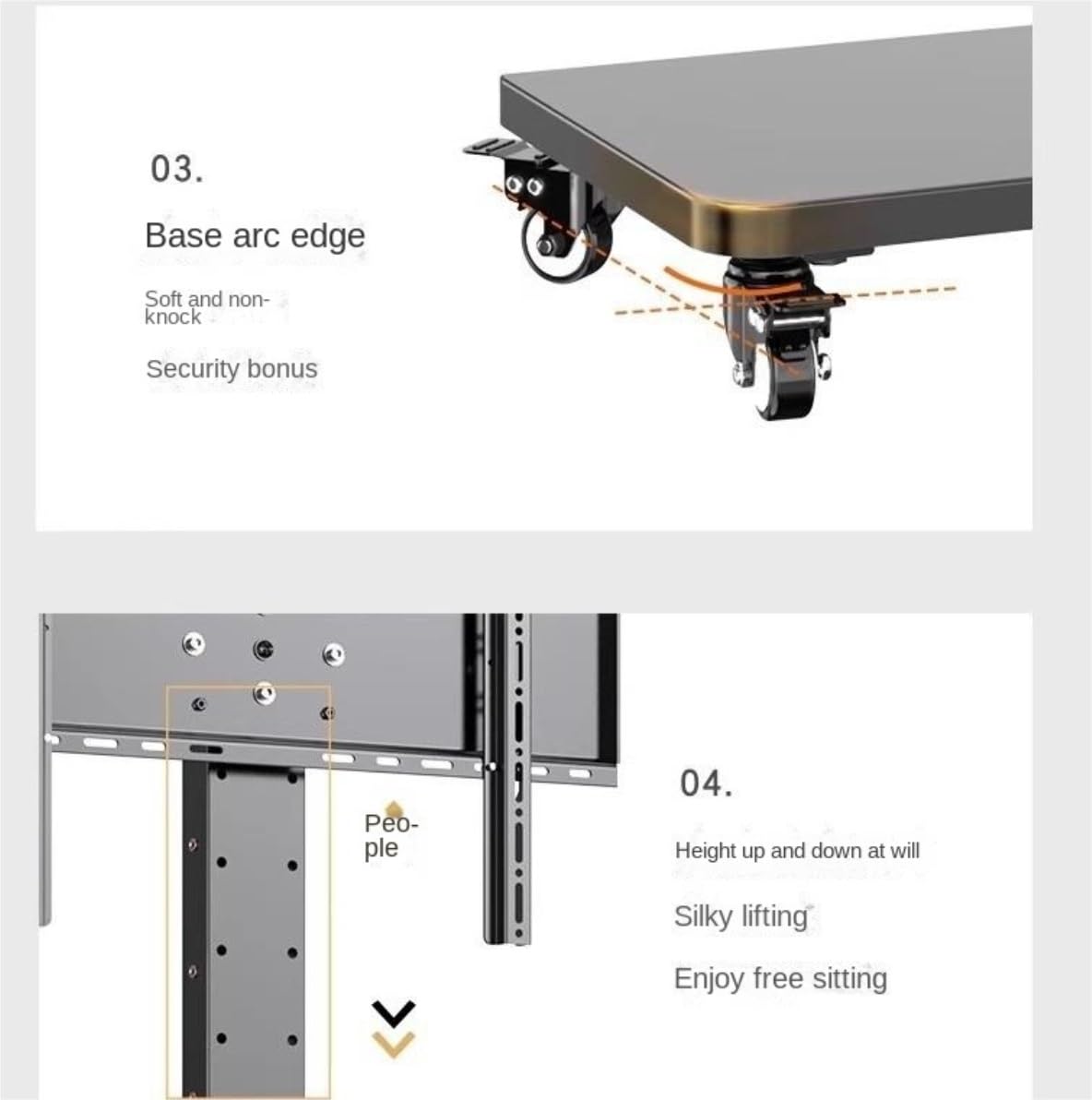 Soporte Para Tv Giratorio Para Televisores De 26 A 55 Pulgadas, Con Ruedas, Carrito Móvil Para Tv, Altura Ajustable, Soporta Hasta 60 Kg (132 Lbs), Soporte Para Tv Para Sala De Estar, 70 X 43 X 146 C