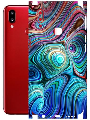 Image of AtOdds - Full Body Back Screen Guard Protector Film - Lamination Wrap Skin Sticker Compatible with Samsung Galaxy A10s | Scratchproof Matte Finish (Water Paint)