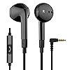 LUDOS FEROX Auricolari In-Ear Cuffie, Cuffiette con Filo e Microfono, 5 Anni di Garanzia, Cuffie Isolamento Acustico, Cuffiette Cellulare, Jack 3,5 mm per iPhone, Apple, Samsung, Huawei - Nero