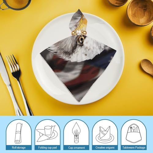 Servilletas de Tela con Bandera América y Águila 4 PCS miniatura 7