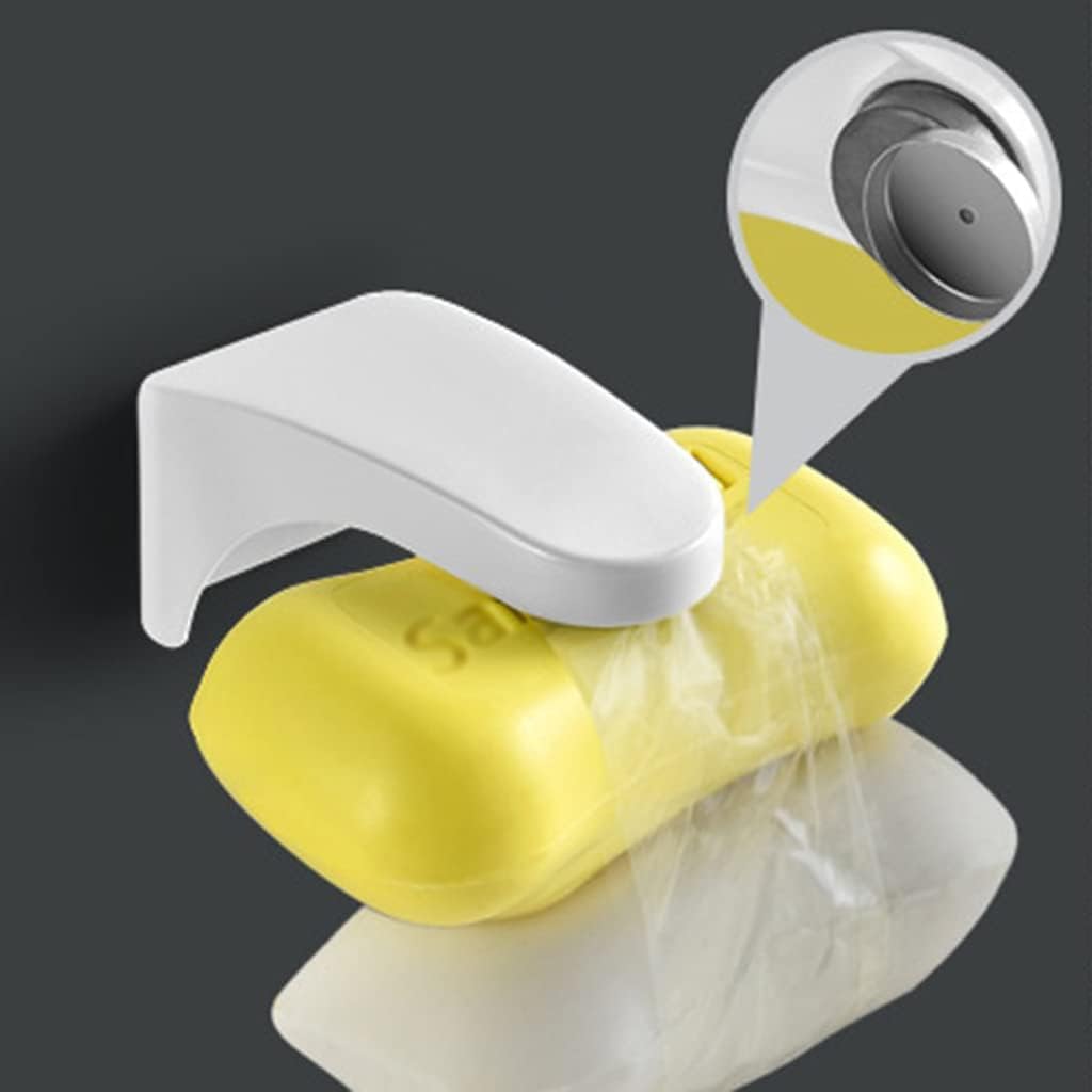 Seifenschale, Magnetische hängende Seifenschale, Selbstklebender Seifenspender, platzsparend, Aufbewahrungsregal for Badezimmer-Accessoires