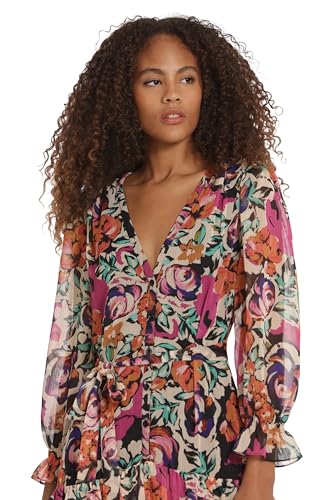 Image of Donna Morgan Women's Donna Morgan Women's Dresses V-Neck Tiered Skirt Maxi Day Dress Event Party Night Out Guest of