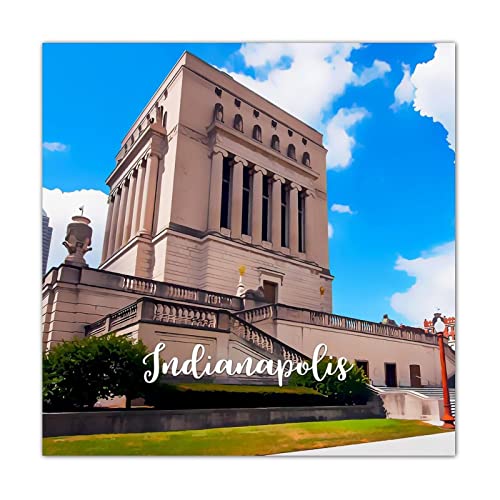 Horizon d'Indianapolis en pancarte bois contemporaine pour deco murale 40cm