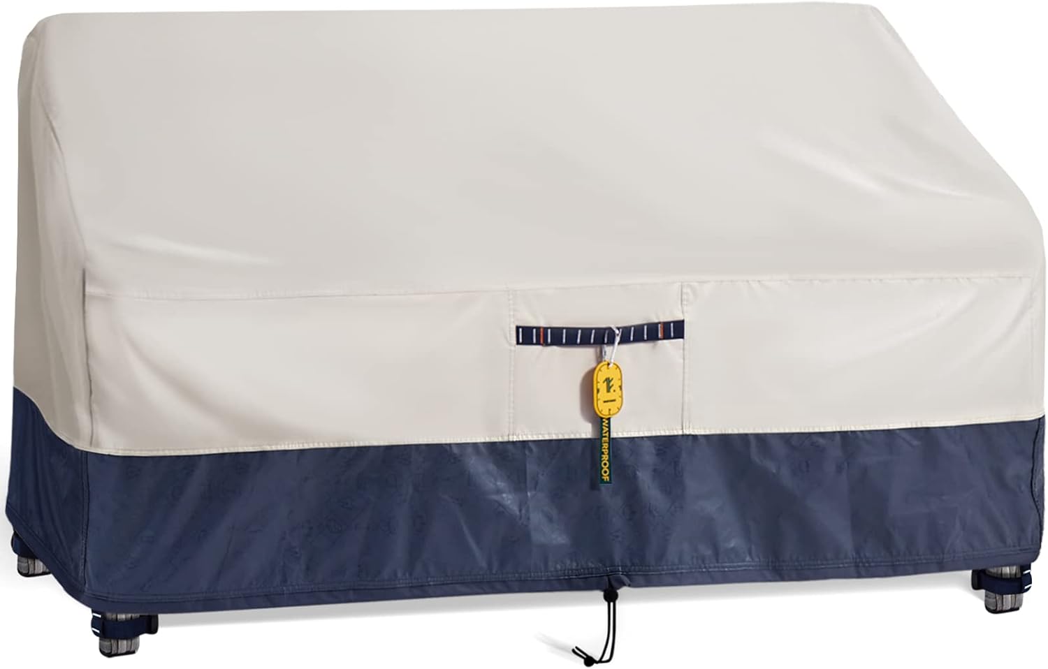 Time Forest Patio Loveseat Covers, 100% Waterproof Patio Furniture Covers, Heavy Duty Outdoor Couch Cover Waterproof, Lawn Garden Outdoor Furniture Cover Waterproof,Fog/Navy 60Wx34Dx30H Inch : Patio, Lawn & Garden