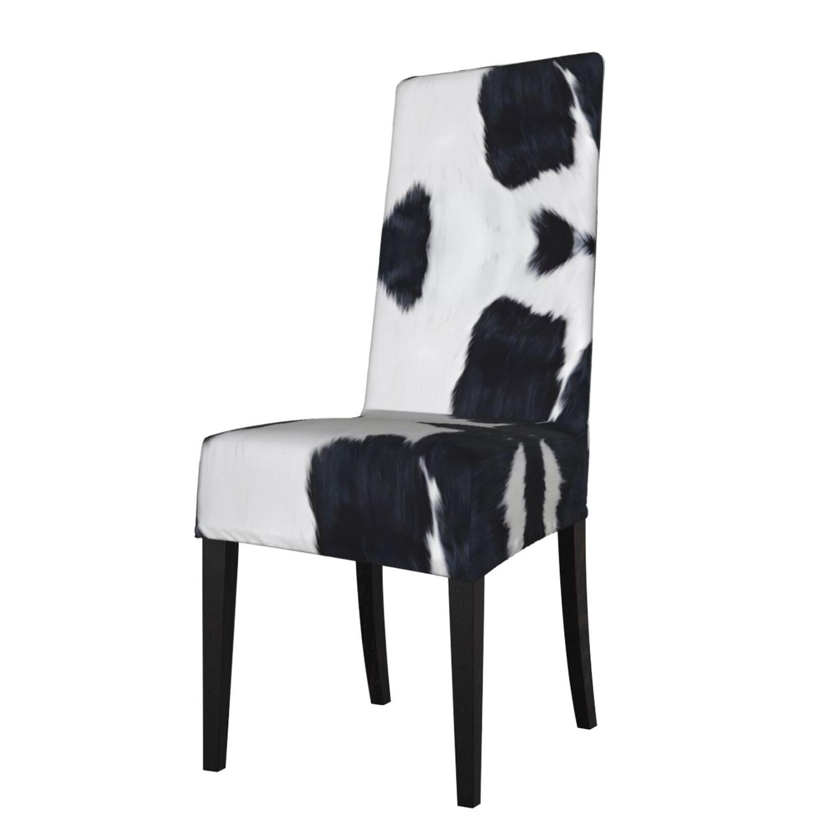 WHJDPP cowhide Prints Protection Cover for Dining Chair - Stretchy Seat Throw Covers, Wrinkle-Free & Easy Care for Hotel, Wedding & Home Dining Chairs