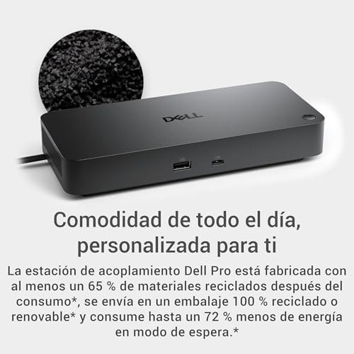 Dell Pro Dock WD25 Docking Station - USB-C with 100W Charging, Supports 4 Displays, 2X DP 1.4, HDMI 2.1, 6 USB Ports, 2.5GbE Ethernet, Durable Compact Design - image 5