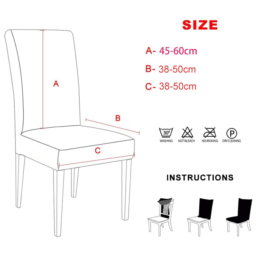 Stuhlhussen Stuhlbezüge Schonbezüge Esszimmerstuhl Stretch Stuhlbezug für Esszimmer stuhlüberzüge 6 Stück