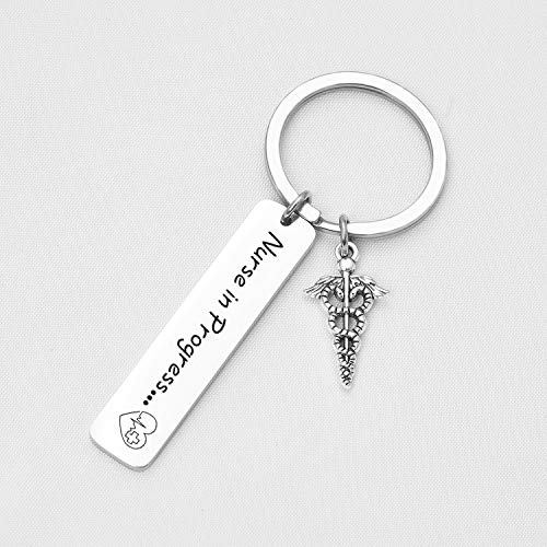 De&ai Nursing Student Keychain Future Nurse Gifts Nursing Keychain Nurse in Progress Keyring4