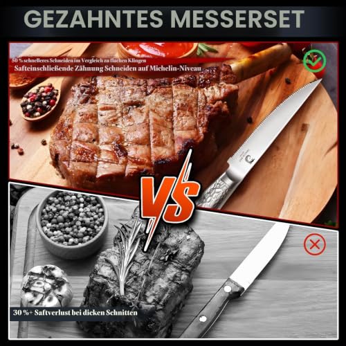 DRAGON RIOT Steakmesser Set 4-teilig Edelstahl – Ansicht 5