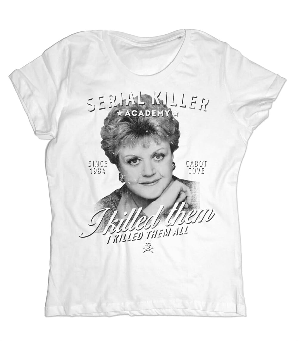 Jessica Fletcher Women's T-Shirt - Murder She Wrote Angela Lansbury White L