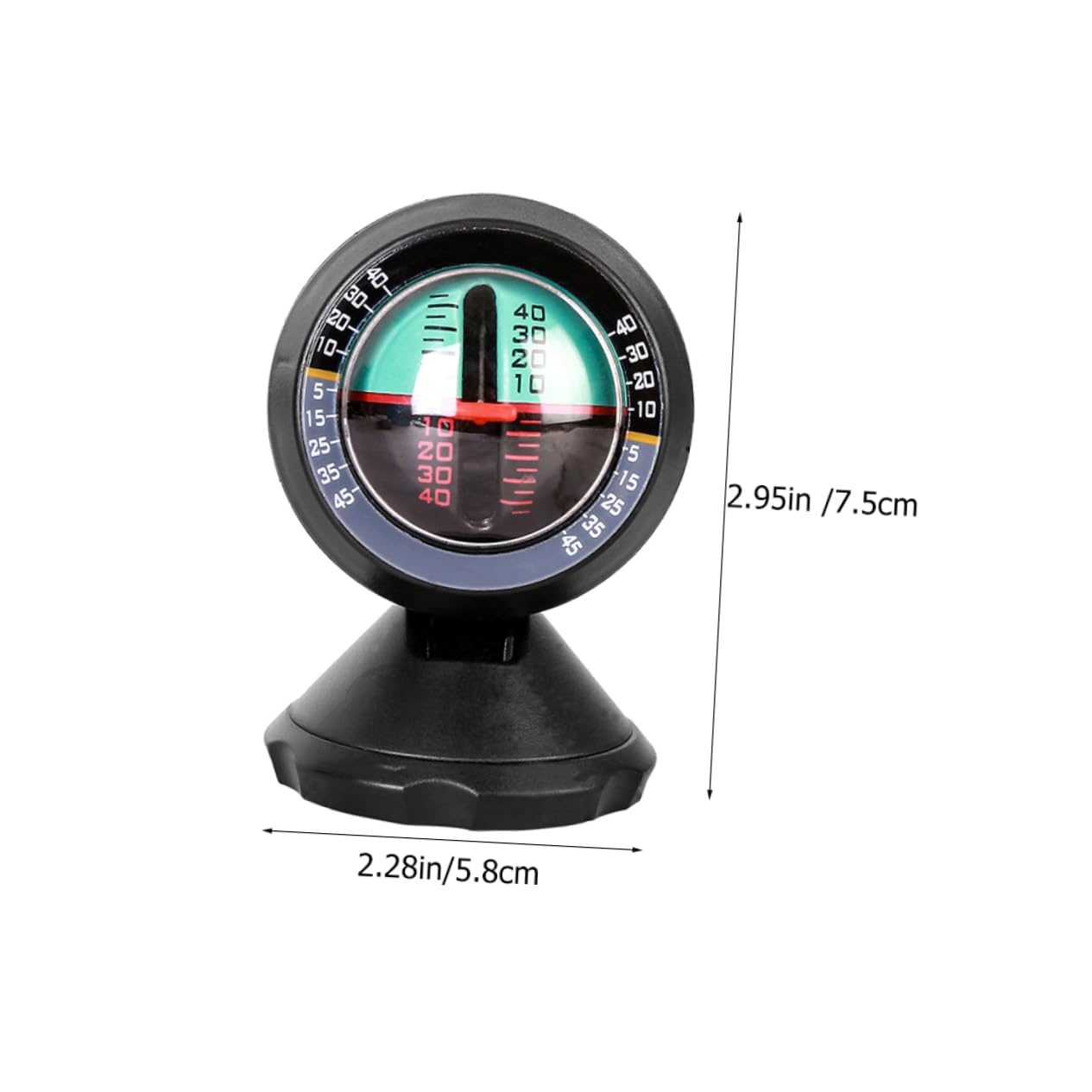 NULYLU Automotive Inclinometer for Car Level Meter Vehicle Angle Slope Tilt Indicator Compact Slope Measuring Tool